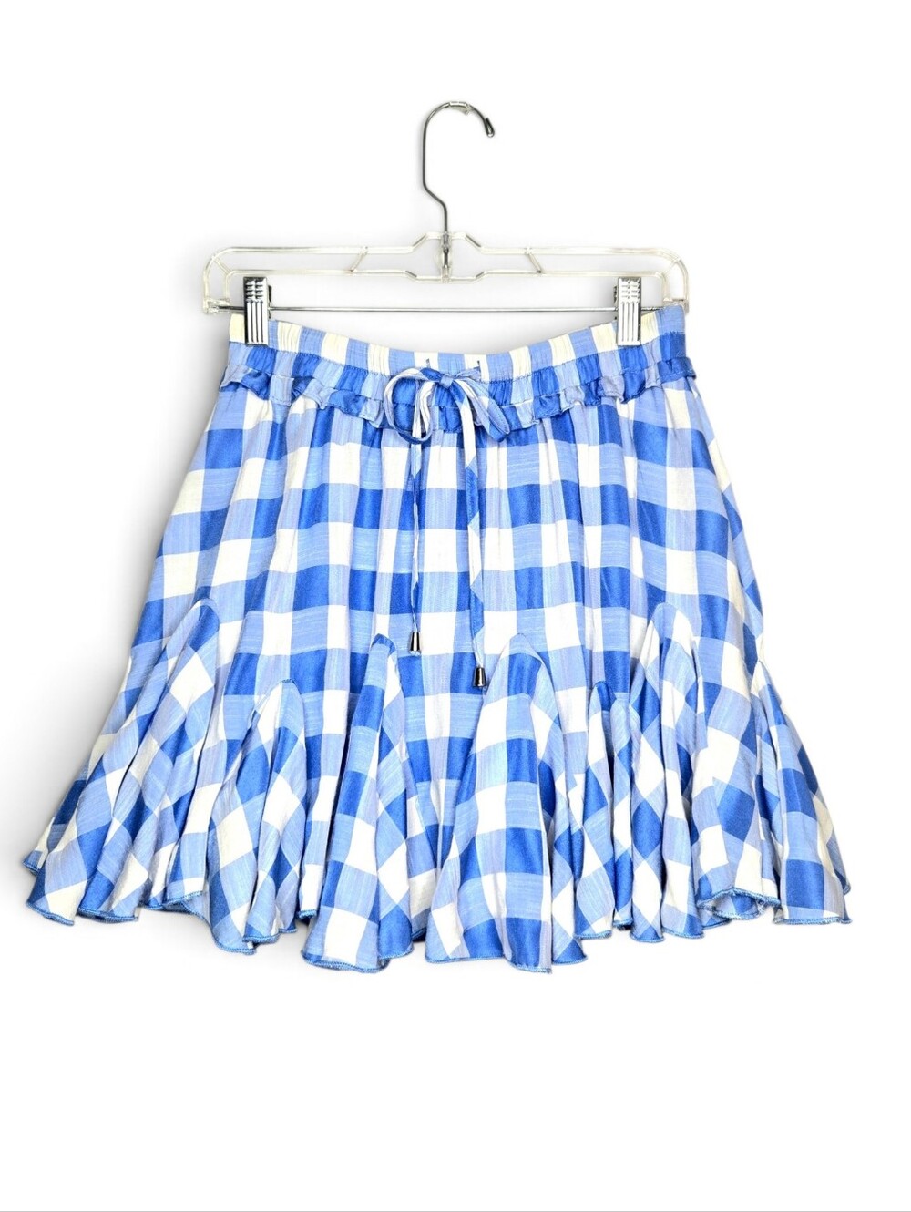 Entro Plaid Skort. Blue/white. Size 6